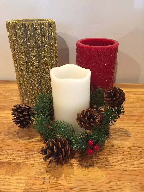 Lot of 3 Flamess Candles