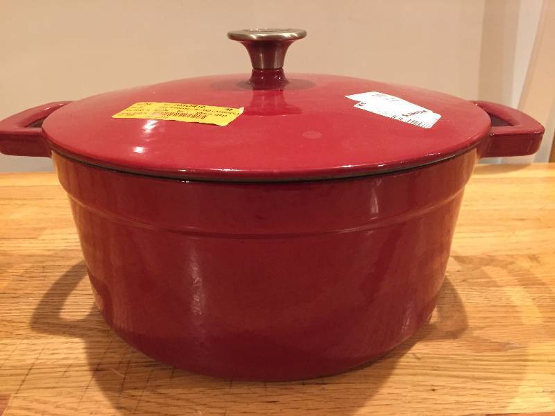Food Network Red Cast Iron Pot with Cover