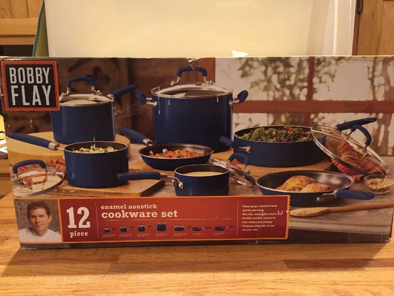 Bobby Flay 12 piece Enamel Nonstick Cookware Set