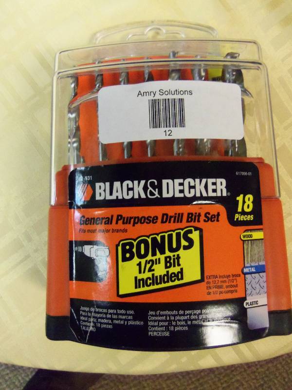 Black & Decker 18 Piece Drill Bit Set