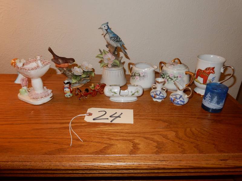 Misc. Decorative Glassware and SugarCreamer..