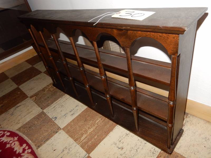 Nik Knack shelf.. Solid wood wdark stain.