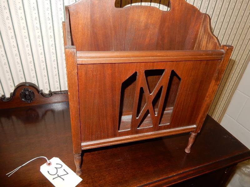 Magazine Rack.. Walnut wood