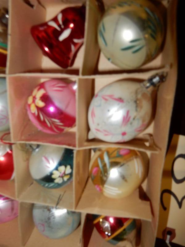24 very old glass Christmas ornaments