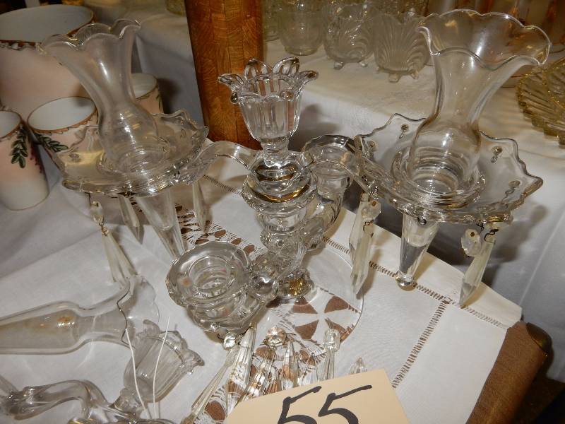 Antique Candelabra and extra pieces..