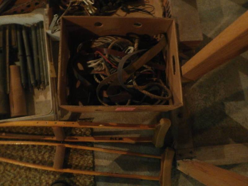 leather belts,crutches,ropes,hardware,etc.