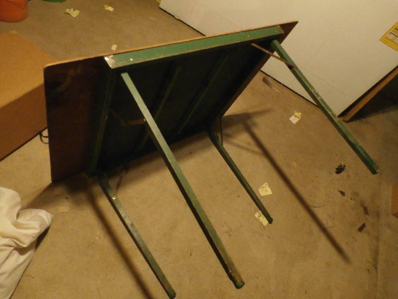vintage card table.