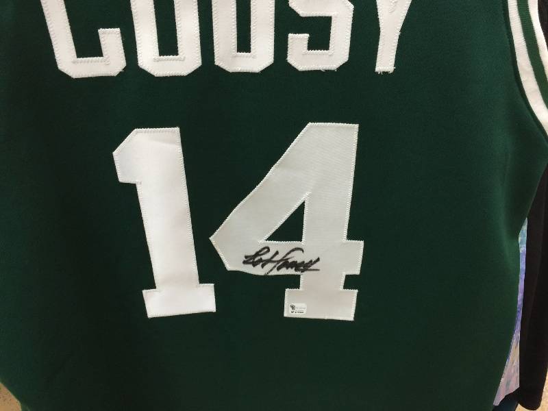 lot 2 image: Autographed Celtics Jersey by Bob Cousy