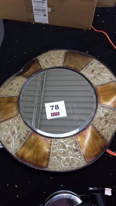 River of Goods Round Metal Mirror