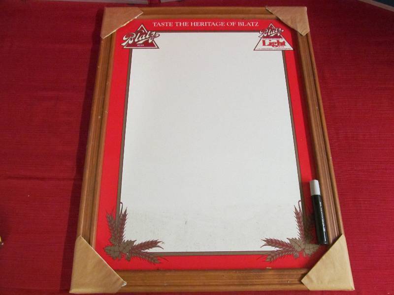 Blatz beer white board
