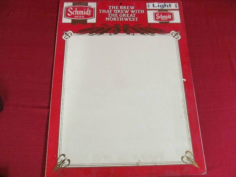 Schmidt beer white board