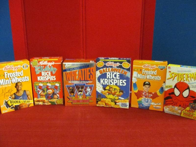 Collectible cereal boxes