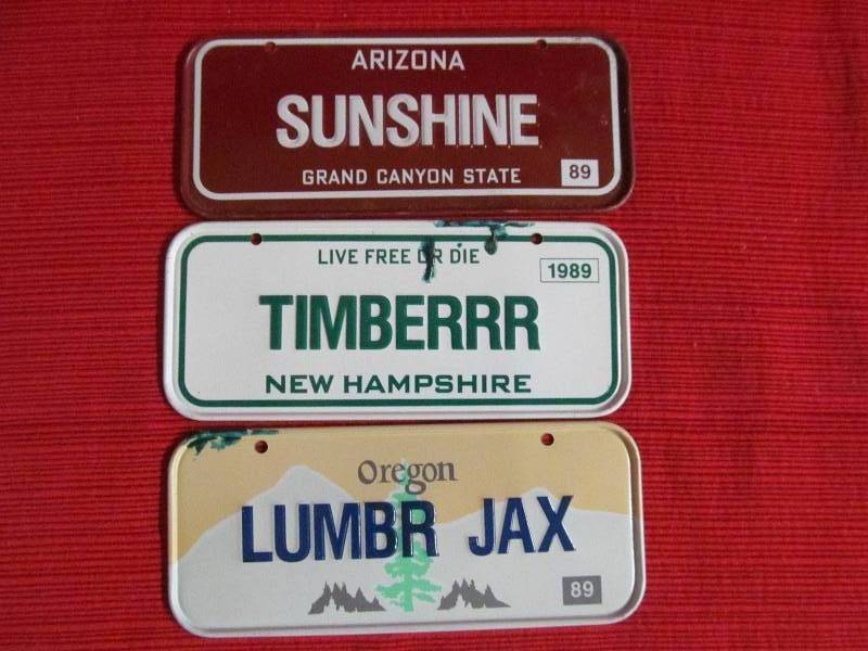 license plates
