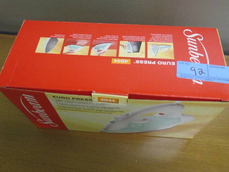 lot 92 image: Sunbeam Euro Press Iron