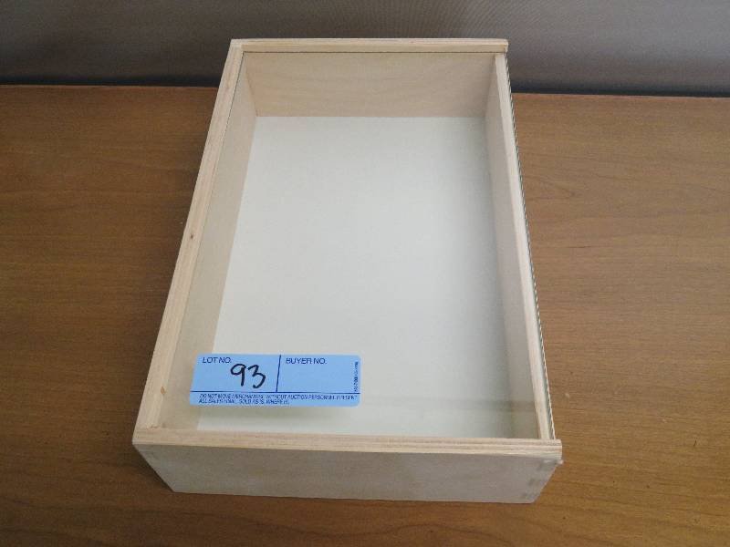 lot 93 image: Wood and Glass Display Box