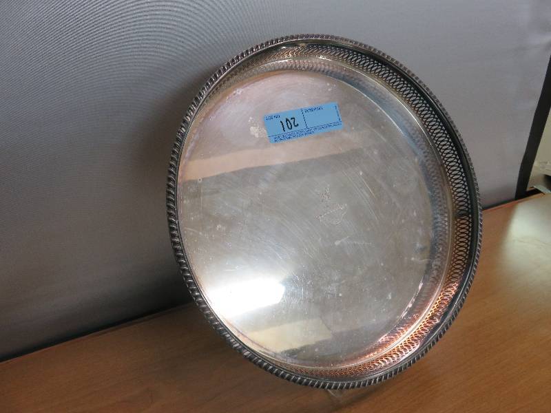 lot 102 image: Silver Platter wStag Engraving