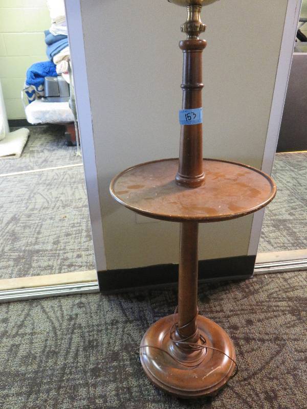 lot 153 image: Floor Lamp wRound Table