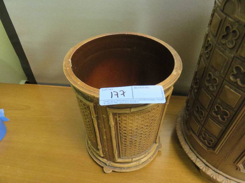 lot 177 image: Set of 2 Decorative Wastebaskets