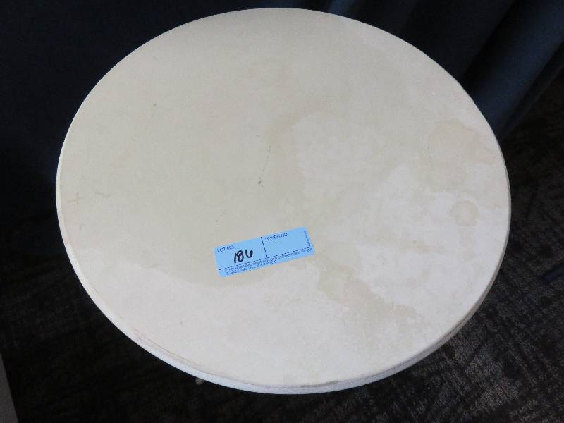 lot 186 image: Small Round Metal Outdoor Table