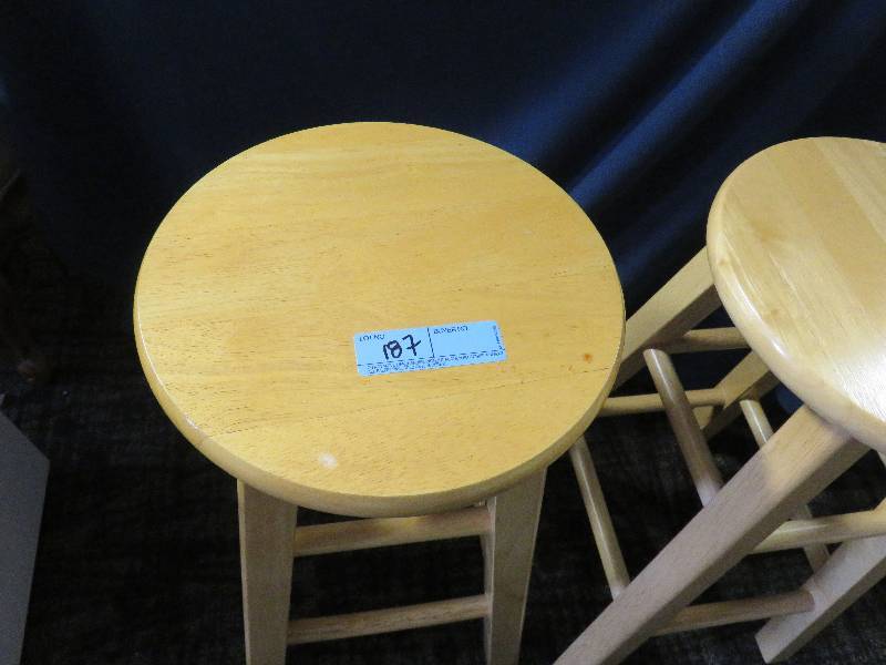 lot 187 image: 2 Small Wooden Stools