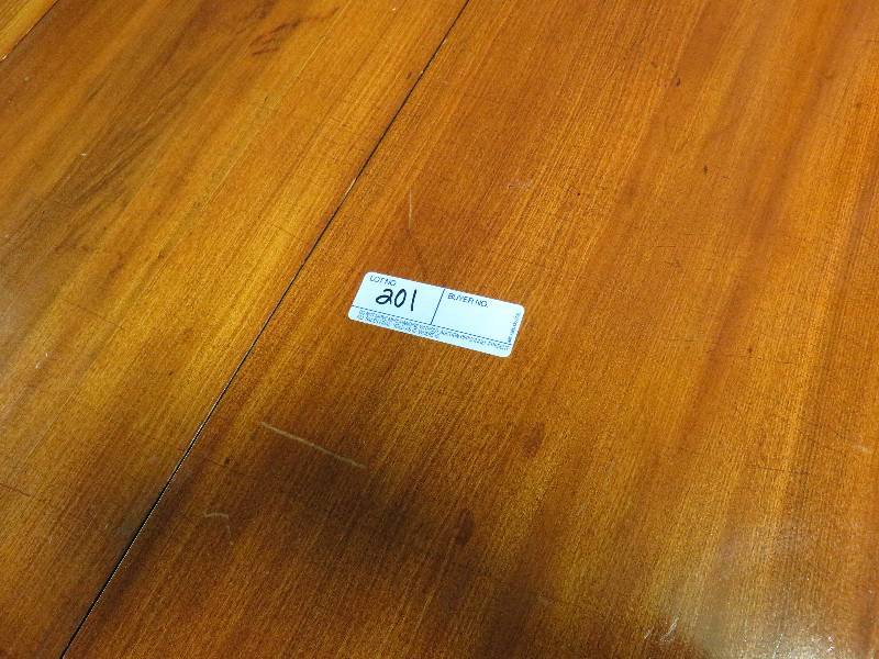 lot 201 image: Oval Wood Drop Leaf Table