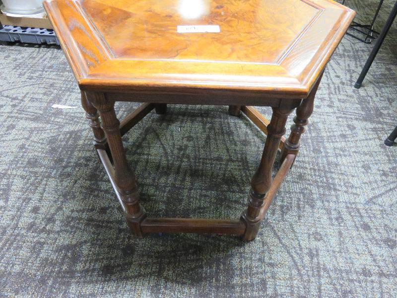 lot 204 image: Octagon Wood End Table