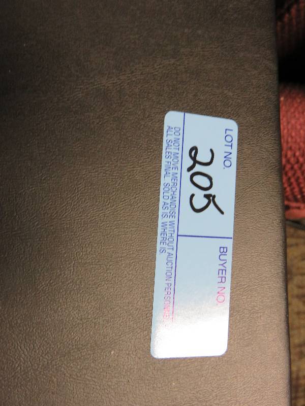 lot 205 image: Small Black Padded Folding Table