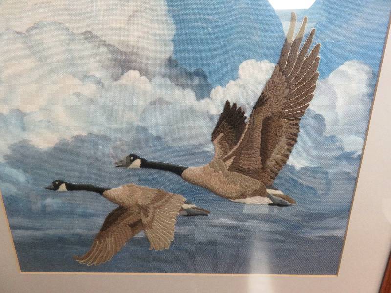 lot 225 image: Cross Stitch of Canadian Geese