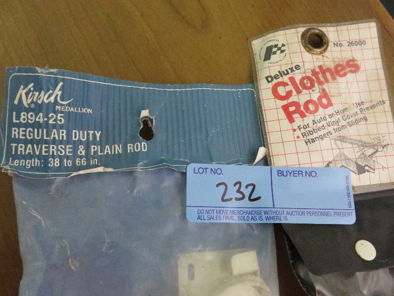lot 232 image: Curtain Rod & Clothes Rod