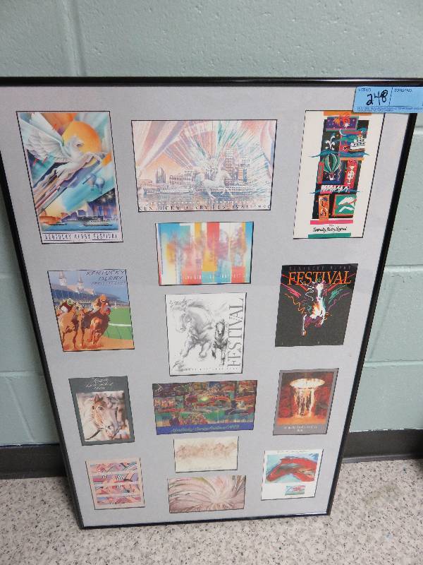 lot 248 image: Framed Kentucky Derby Festival Collage