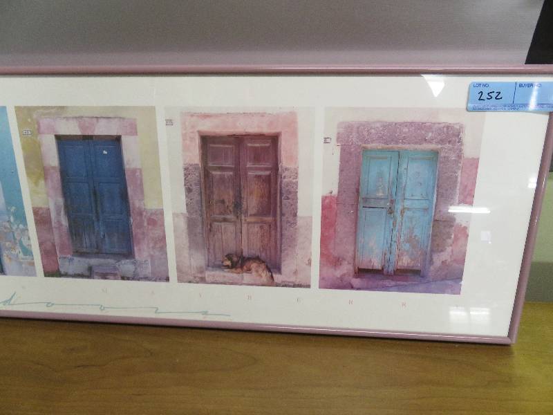 lot 252 image: Framed Thomas Mayberry Print of Doors