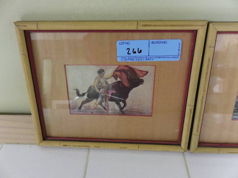 lot 266 image: Set of 2 Framed Spanish Themed Prints