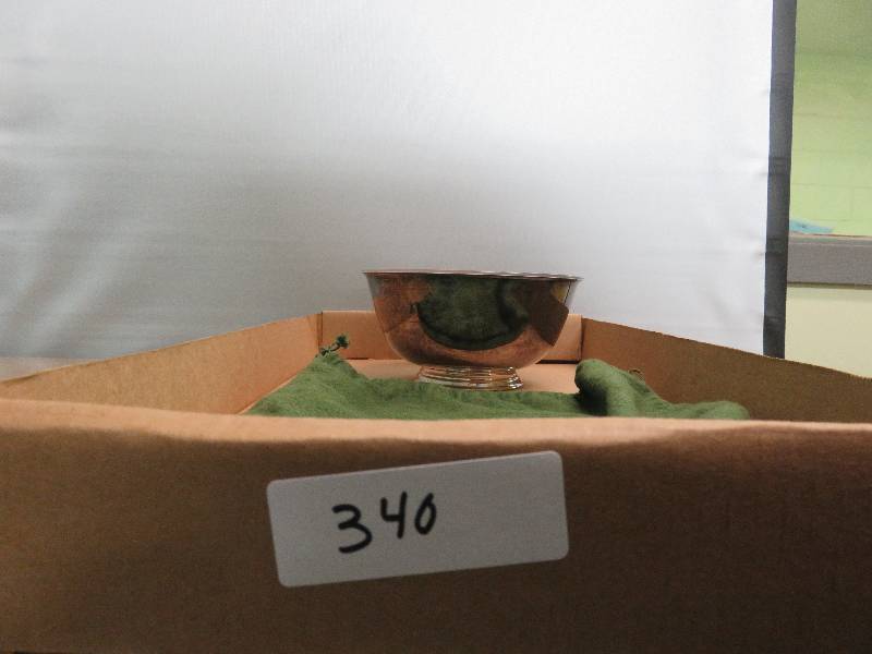 lot 340 image: Silver Plated Bowl Paul Revere Reproduction by Oneida Silversmith