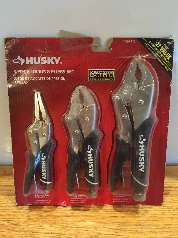 Husky - 3 Piece Locking Pliers Set