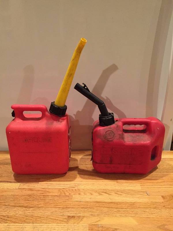 Lot of 1 gallon gas cans