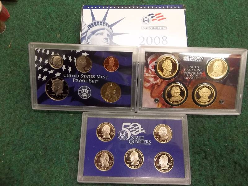 2008 US Proof Set With Presidential Dollars & State Quarters