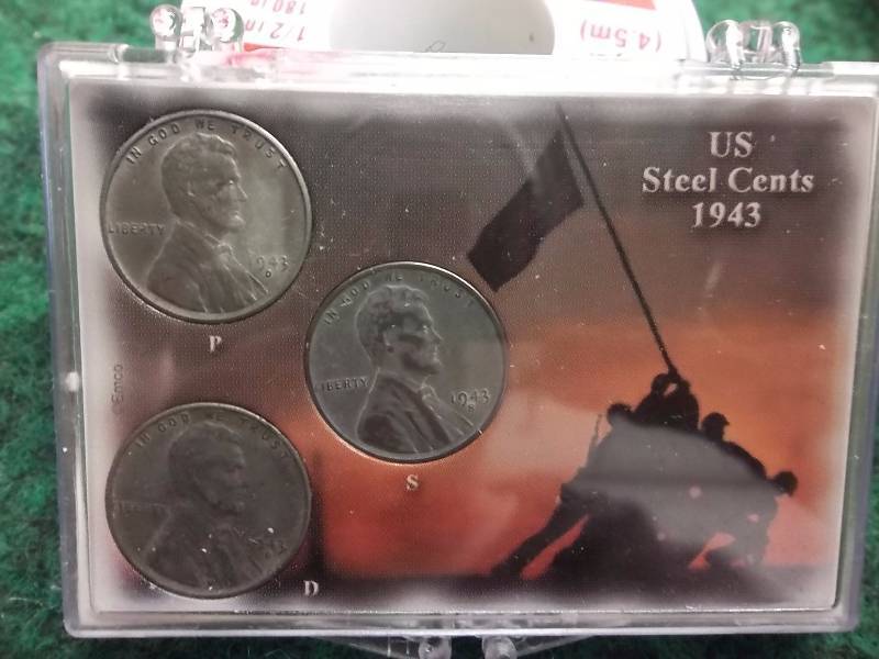 Set Of US Steel Cents In Collector Case