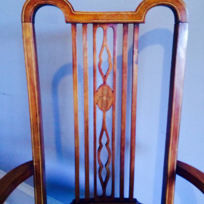 lot 2 image: Edwardian Inlaid Chair