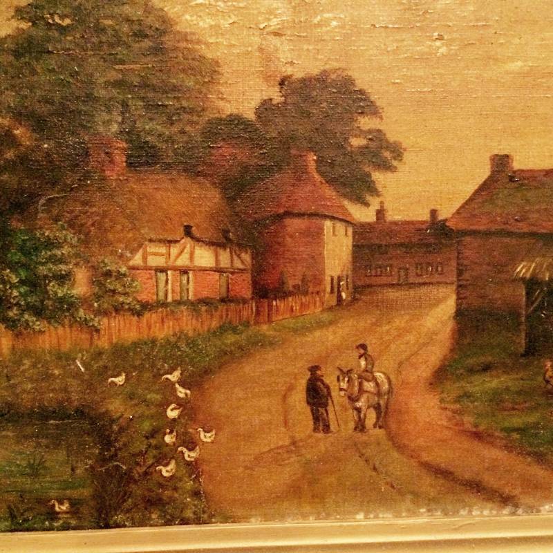 lot 36 image: Framed 19th Century Oil Painting