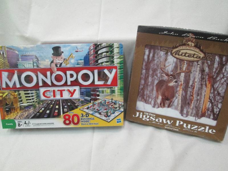 Monopoly board game and Whitetail p...