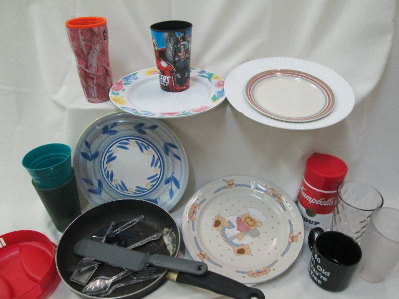 Lot of dishes and glassware...