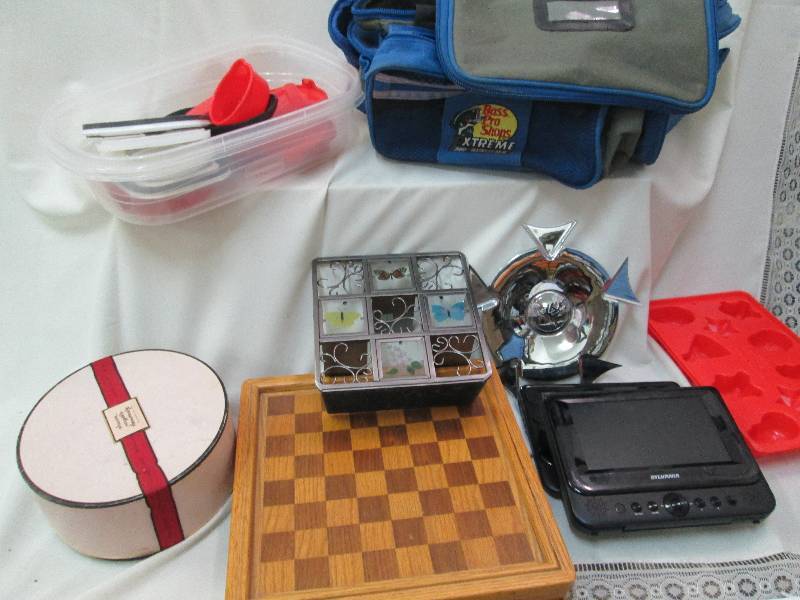 Wood game board, cooler, and Sylvan...