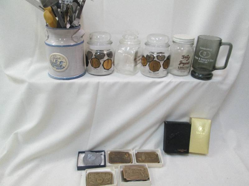 Lot of kitchen ware and collector b...