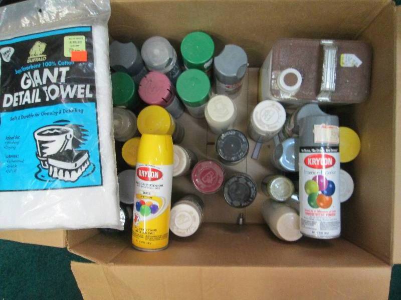 Large lot of spray paint including ...