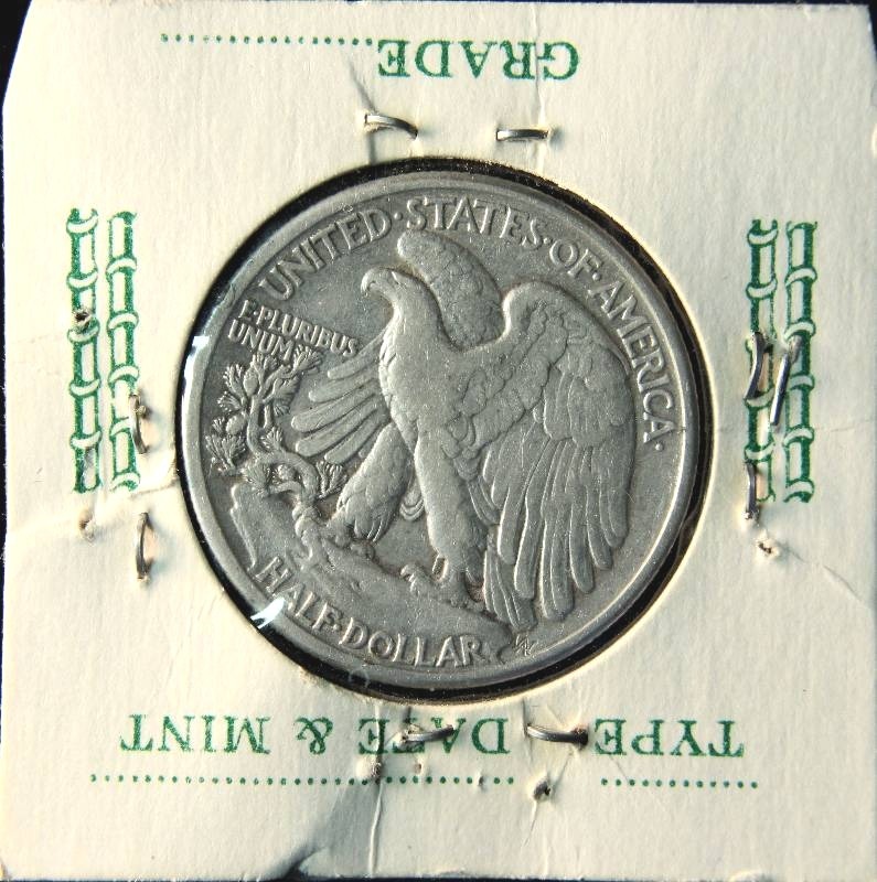 1942 WALKING LIBERTY SILVER HALF DOLLAR FINE CLEANED