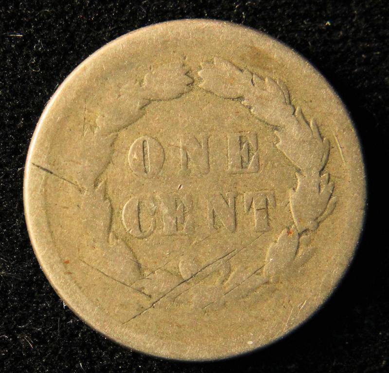 1859 INDIAN HEAD CENT G DETAILS SCRATCHES