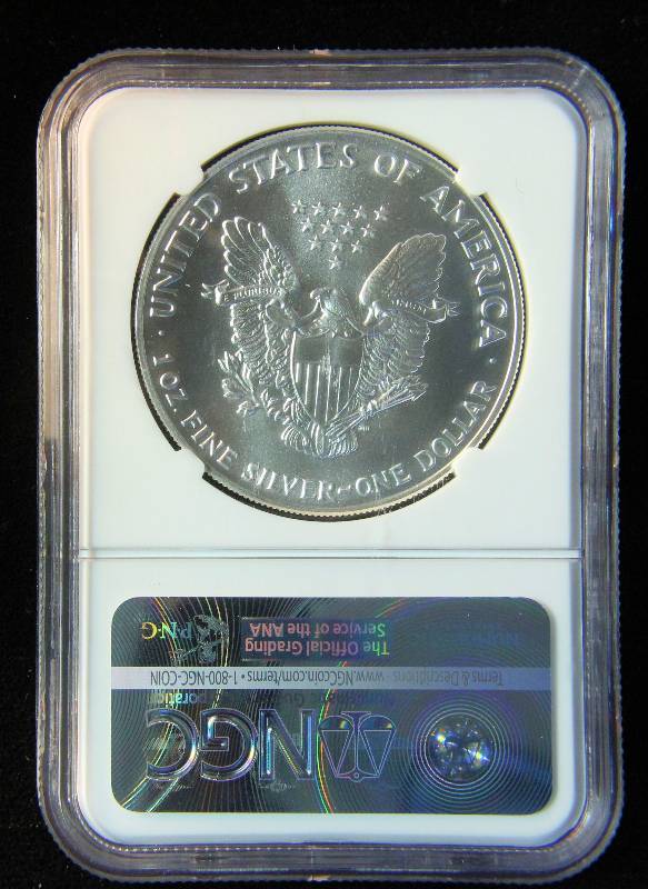 1991 AMERICAN SILVER EAGLE 1 TROY OZ. .999 FINE SILVER DOLLAR MS69 NGC