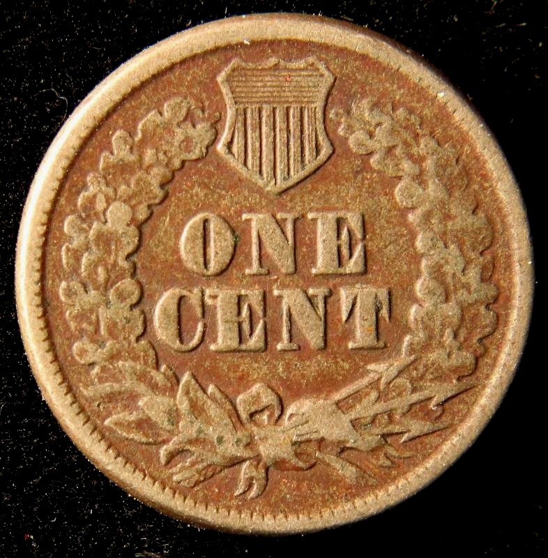 1860 INDIAN HEAD CENT FULL LIBERTY FINE