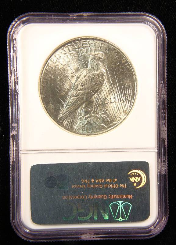 1925 PEACE SILVER DOLLAR BU NGC CERTIFIED