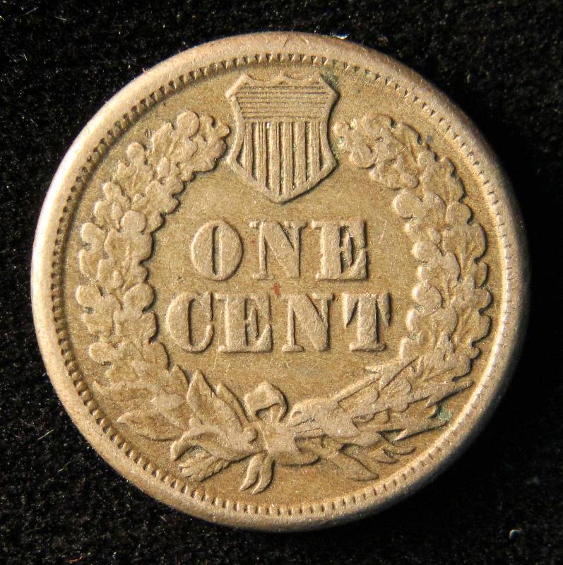 1863 COPPER NICKEL INDIAN HEAD CENT VG